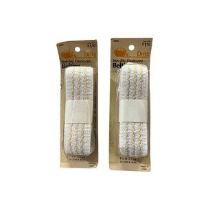 Vintage Dritz Non-Slip Elasticized Belting 1¼” x 1yd 2 Pack NOS Sealed NEW